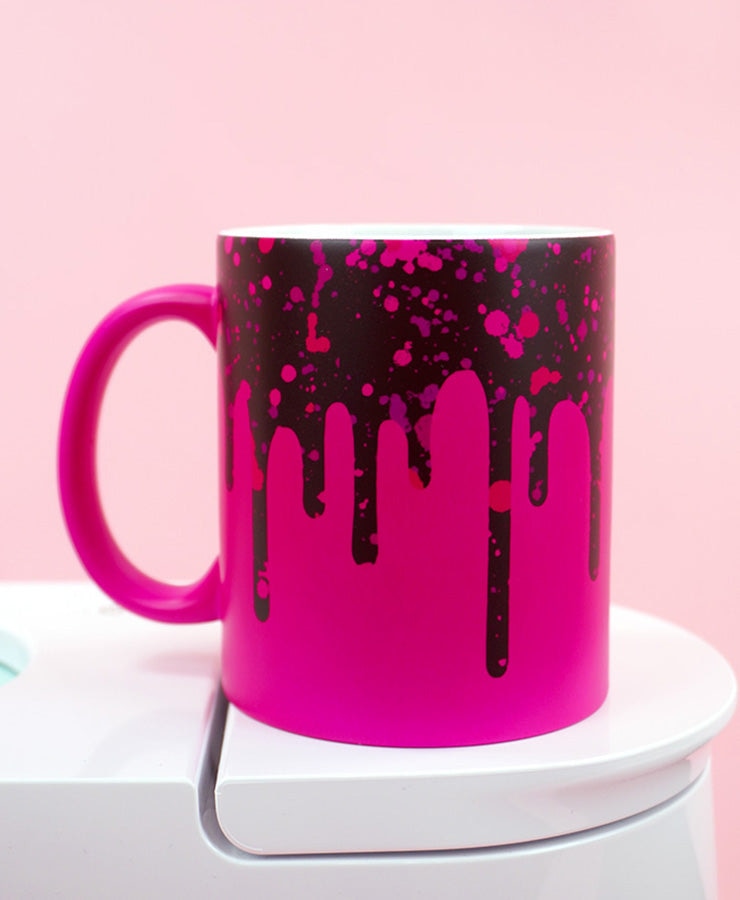 Pink Drippy Mug - 11 oz.