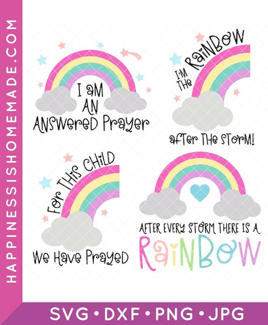 Rainbow Baby SVG Bundle