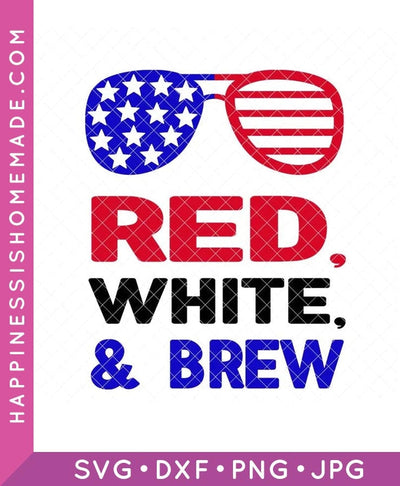 Red, White, & Brew SVG