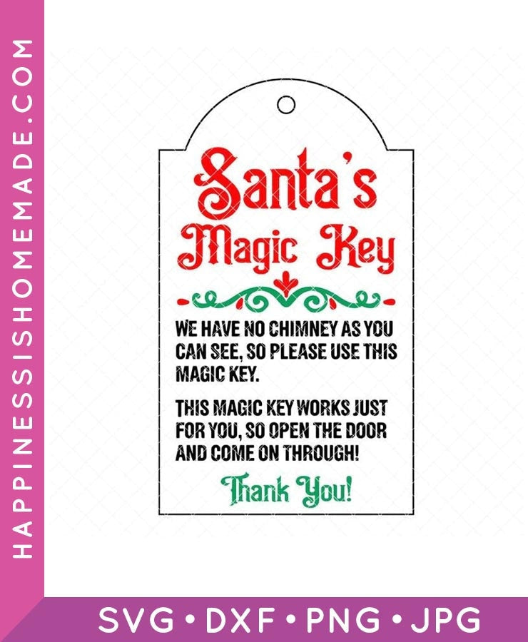 Santa's Magic Key SVG – Happiness is Homemade