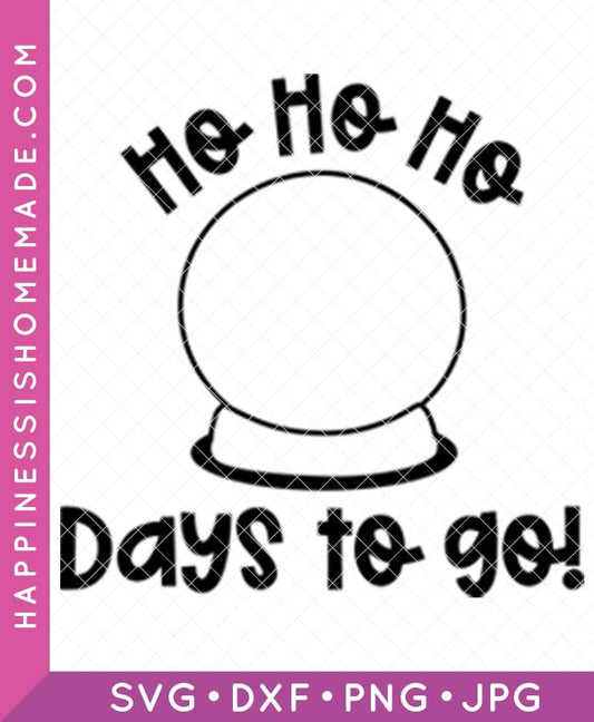 Snow Globe Christmas Countdownwn SVG