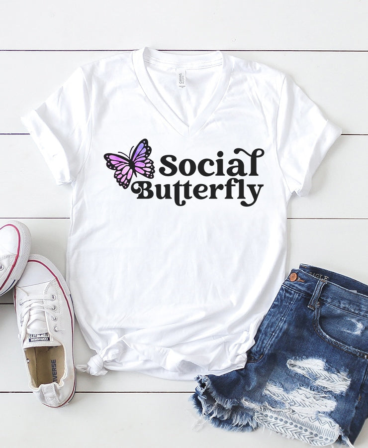 Social Butterfly Sublimation - Purple