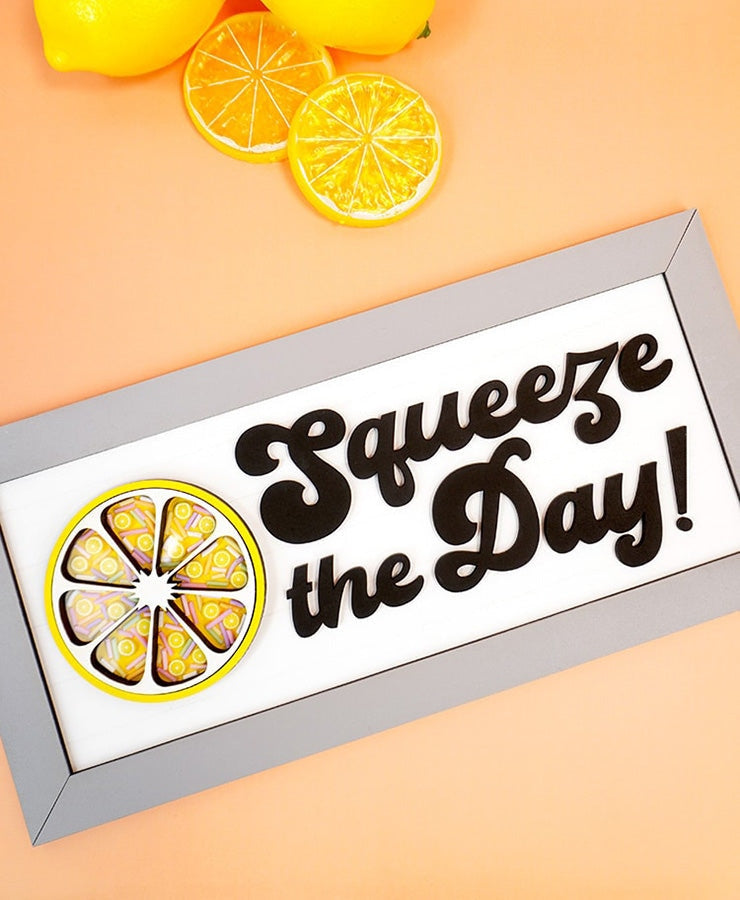 Squeeze the Day Shaker Sign