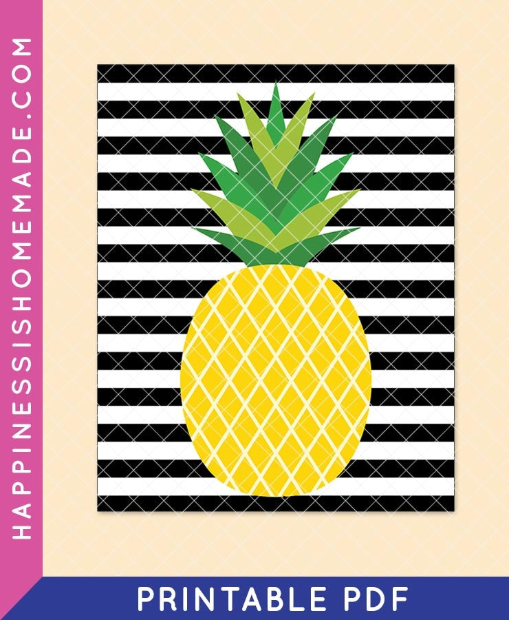 Striped Pineapple Art