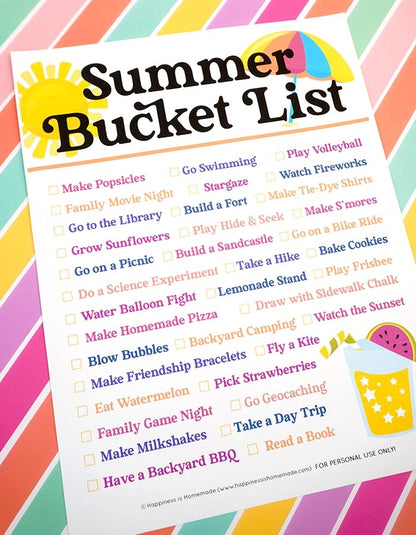 Summer Bucket List