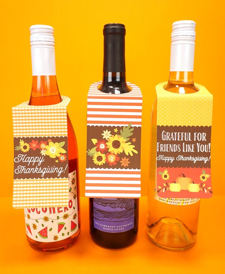 Thanksgiving Bottle Gift Tags