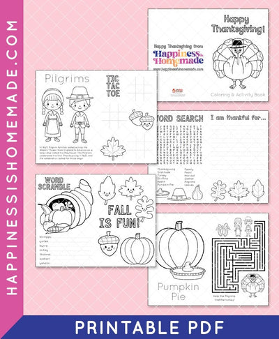 Thanksgiving Coloring & Activity Book