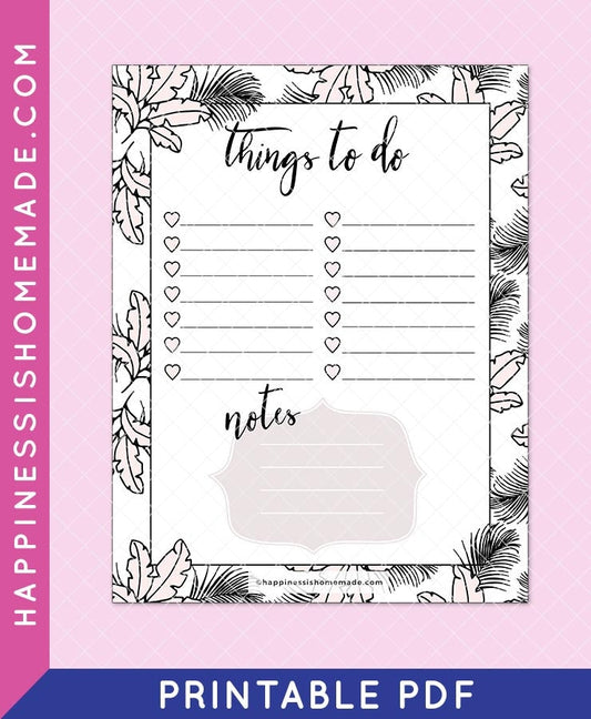 Things To Do List