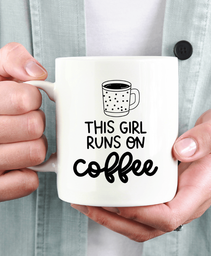 This Girl Runs on Coffee SVG