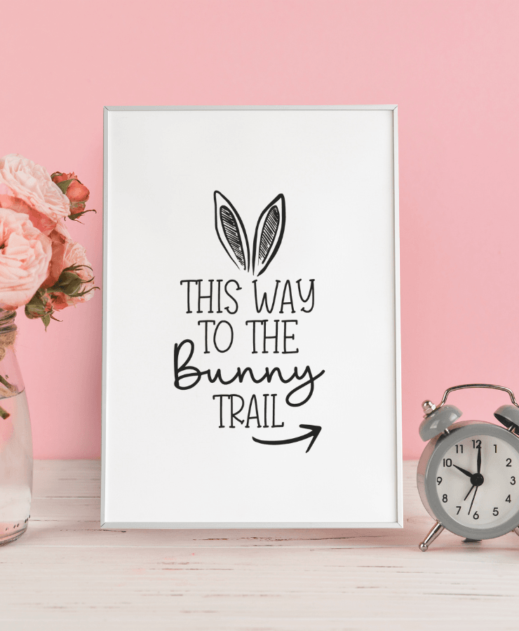 This Way To The Bunny Trail SVG