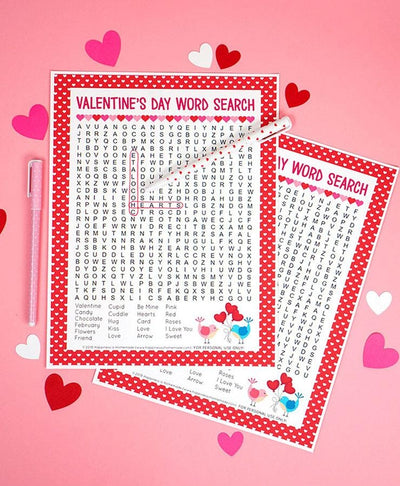 Valentines Day Word Search Games