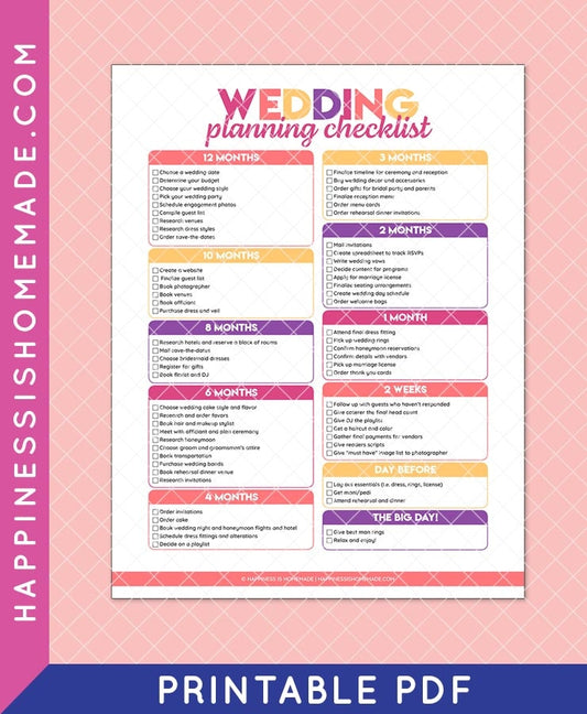 Wedding Planning Checklist