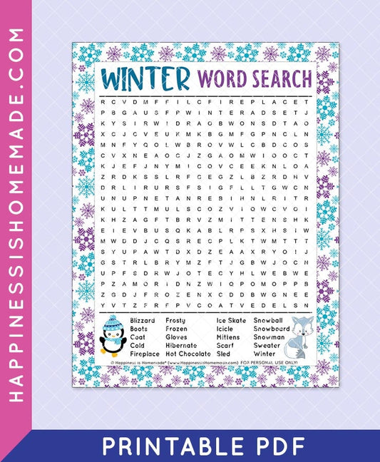 Winter Word Search