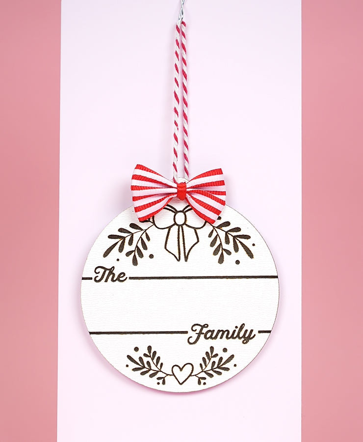 Wreath Family Name Ornament