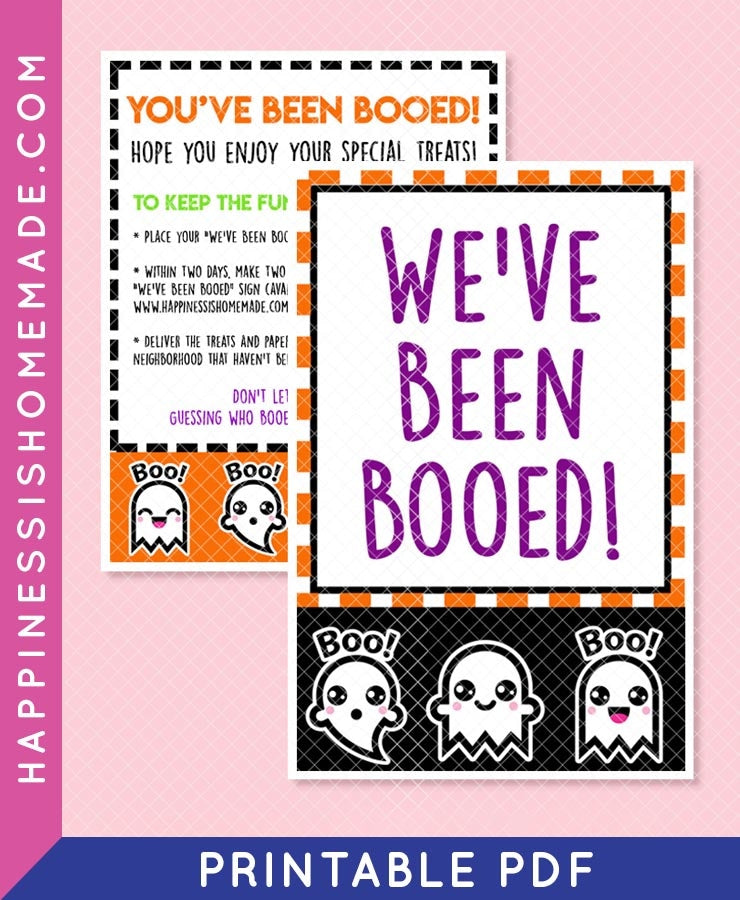 You've Been Booed! Signs