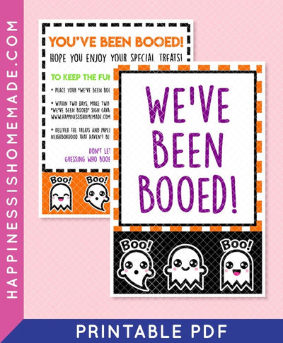 You've Been Booed! Signs
